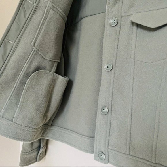 NEW Anthro JOIE Sz L flannel green jacket shacket shirt - Picture 3 of 6